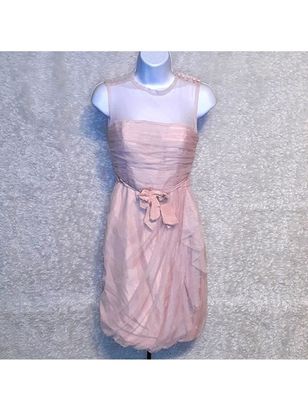 Vera Wang White by Vera Wang Light pink Dress with bow Sz 2